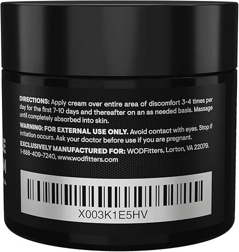 Miniatura 7 de WODFitters Crema muscular - Crema para articulaciones y músculos con glucosamina, árnica, MSM y menta para recuperación después del entrenamiento,