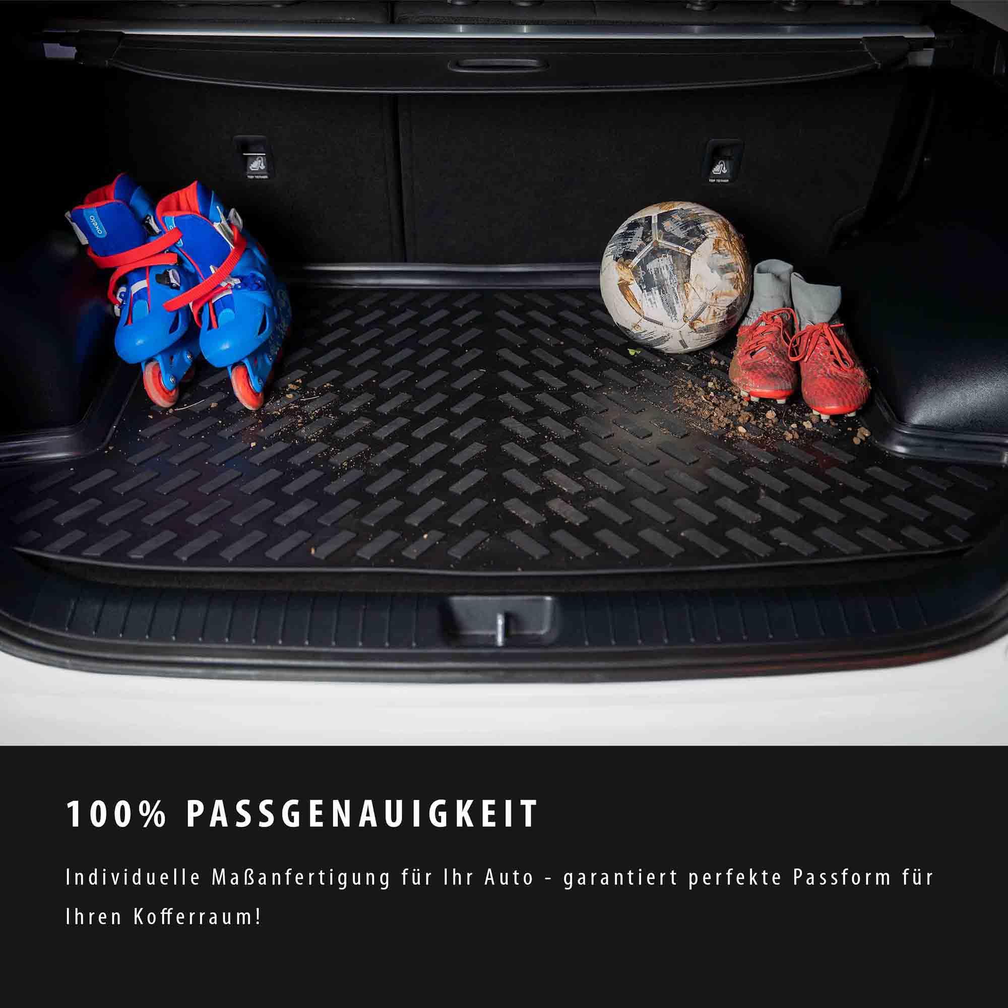 ELMASLINE Tapis en caoutchouc 3D et bac de coffre pour Citroën C3 Aircross (2024-2026) - Convient uniquement aux hybrides - Sol de chargement supérieur - Accessoires de tapis de sol