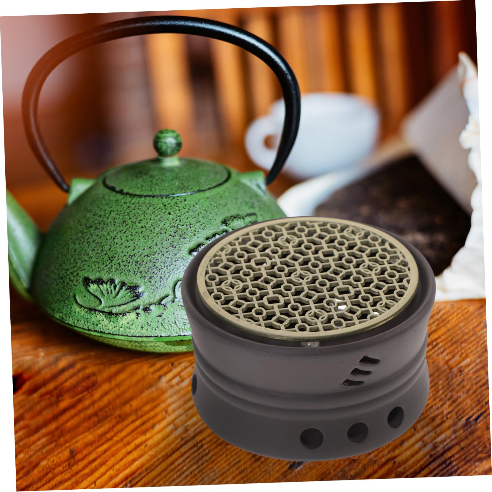 Mobestech Practical Tealight Warmer Teapot Heater Japanese Tea Pot Lightweight Portable Random Color