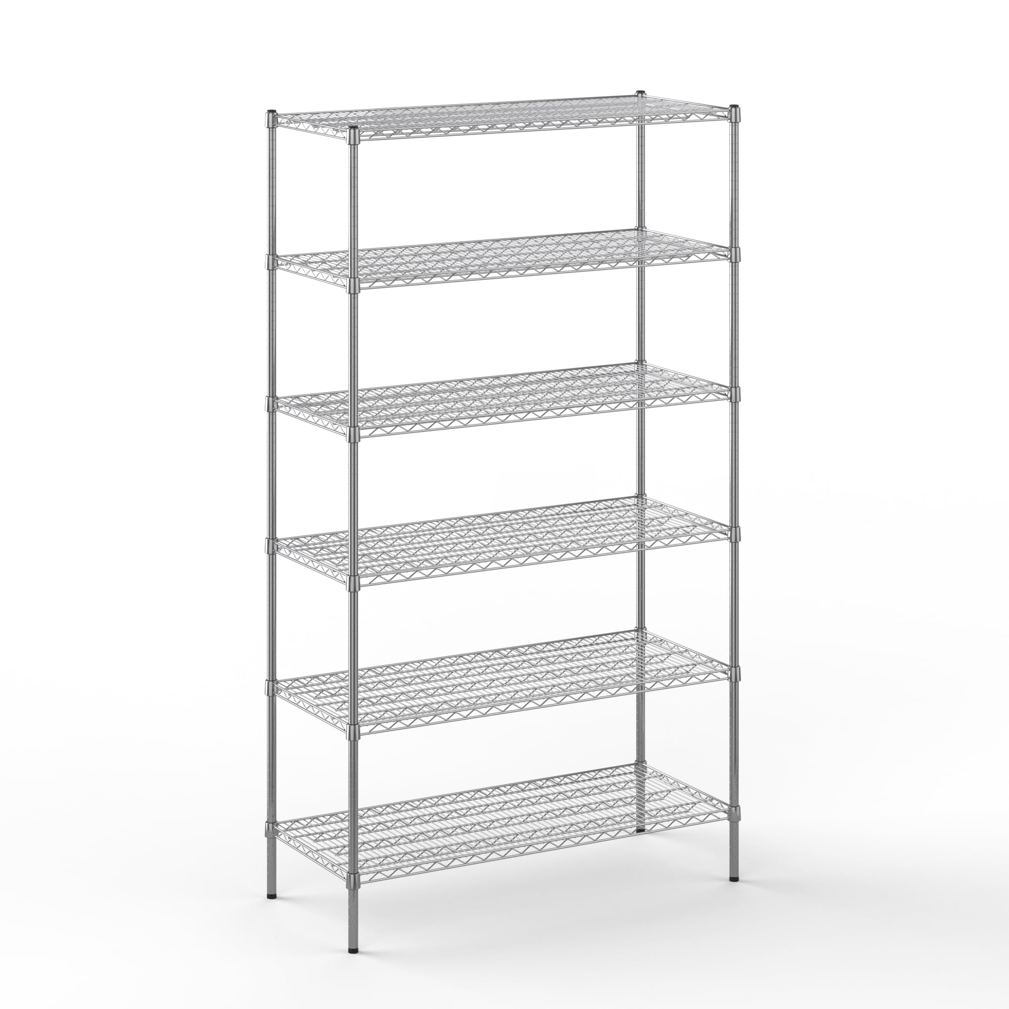 21" Deep x 48" Wide x 86" Height Wire Shelving Kit | 6-Tier | NSF Commercial Storage Rack Unit