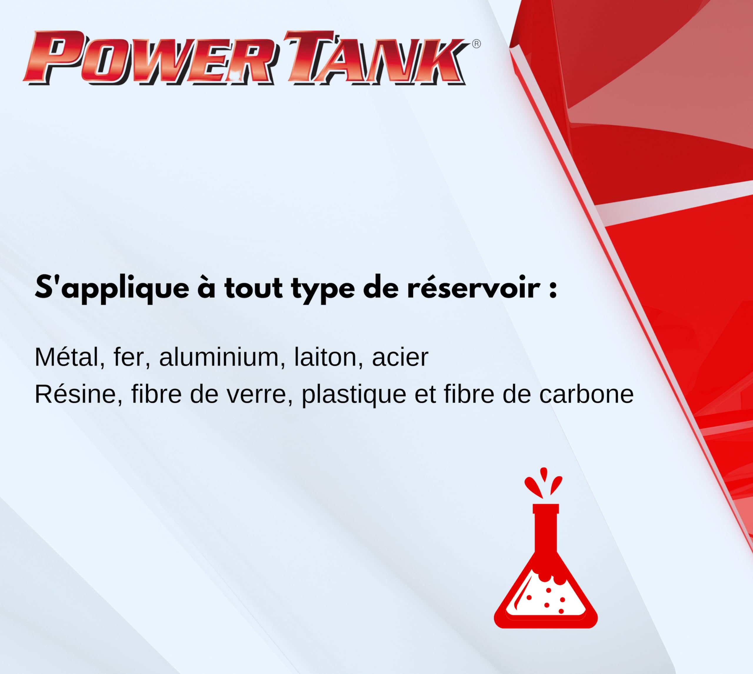 POWER TANK - Traitement de Réservoir pour Voiture 50/55 Litres Kit Grand 1,3 kg Protège et Répare le Réservoir de Gasoil et d’Essence Élimine la Rouille et Protège Contre la Corrosion pour Voitures