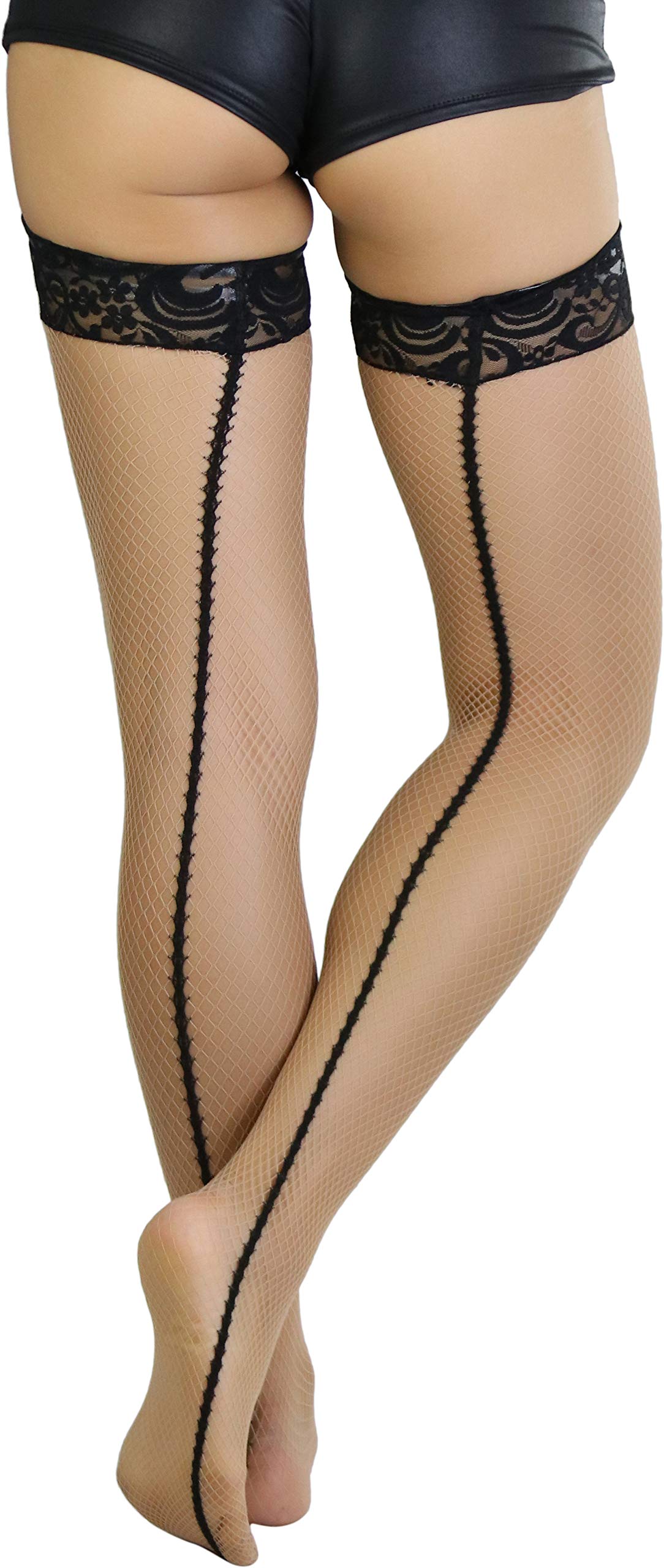 ToBeInStyle - Medias de red para mujer - Beige - Talla única