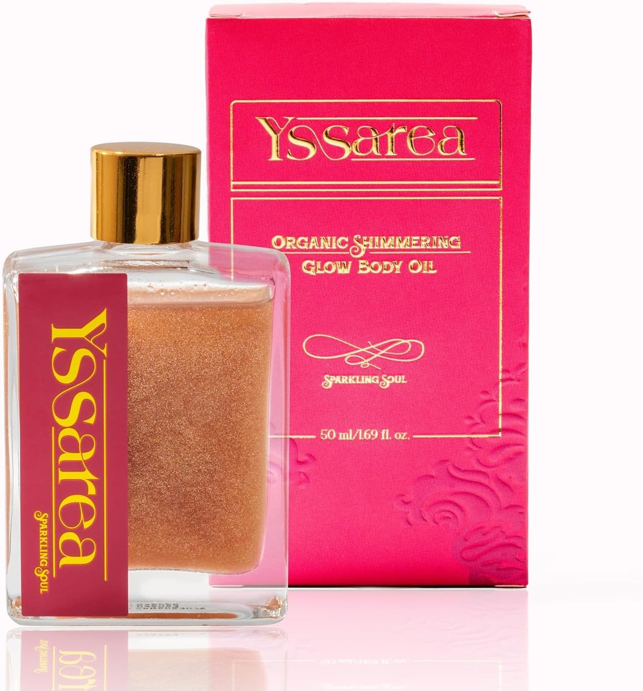 Yssarea Organic Radiant Glow Body Shimmer Oil - Unleash Your Sexy Glow, Natural Elegance for Lasting Luminescence, Easy Application & Removal, Multipurpose Luster for Body