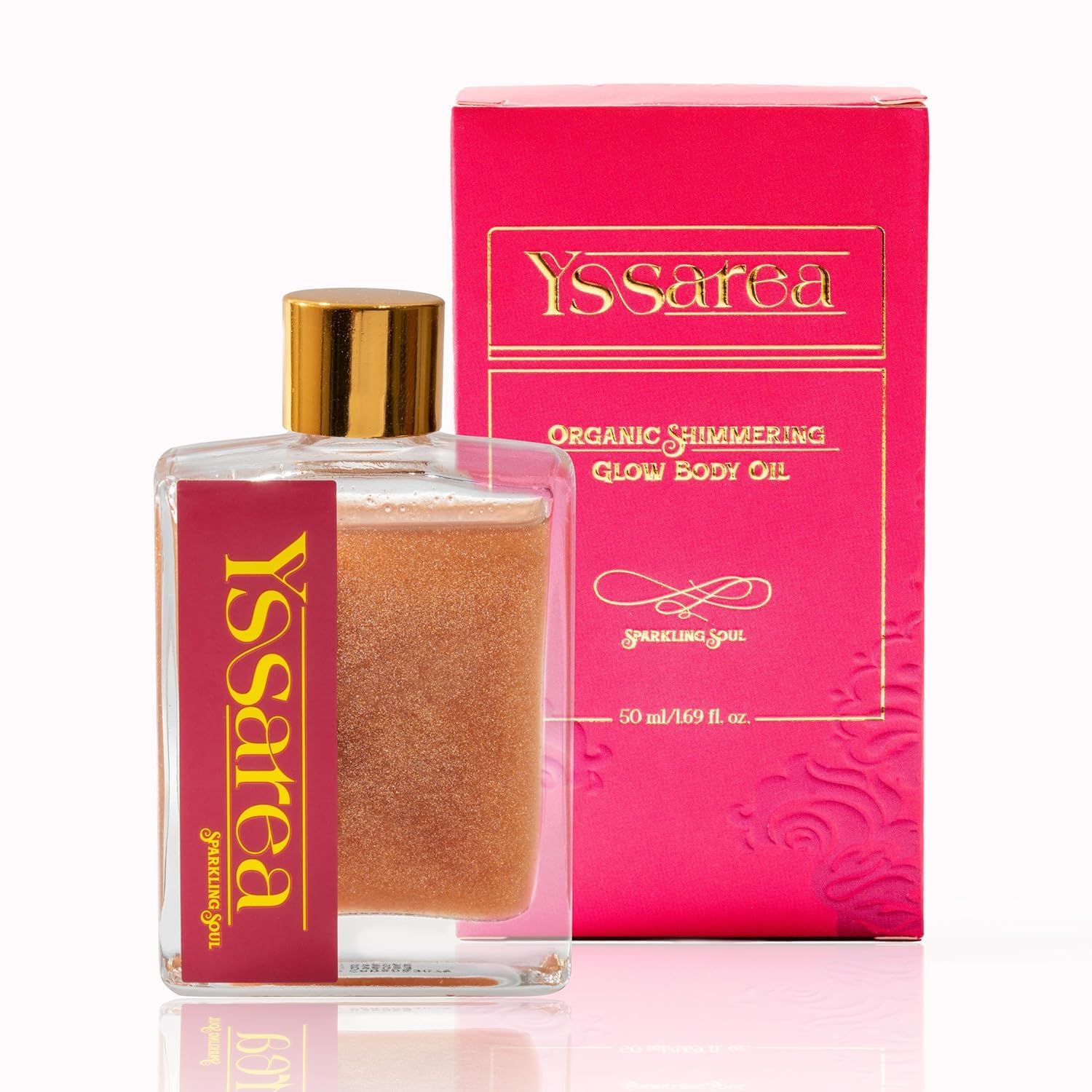 Yssarea Organic Radiant Glow Body Shimmer Oil - Unleash Your Sexy Glow, Natural Elegance for Lasting Luminescence, Easy Application & Removal, Multipurpose Luster for Body