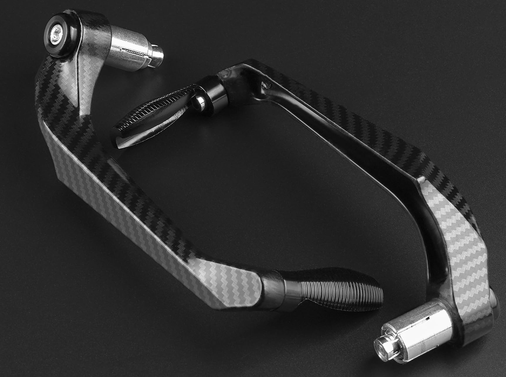 ELTRON TURBO Universal 7/8in 22mm CNC Aluminum Handlebar Brake Clutch Lever Hand Guard Protector for Motorcycle, Motorbike, Grey, Coated - Image 5 thumbnail
