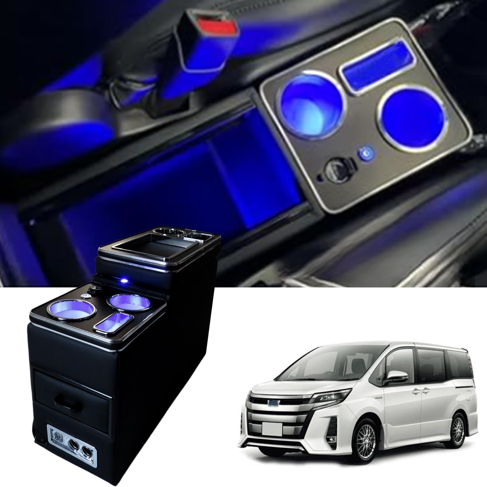 Amazon | Loveyes コンソールボックス トヨタ ヴォクシー80系 適用  