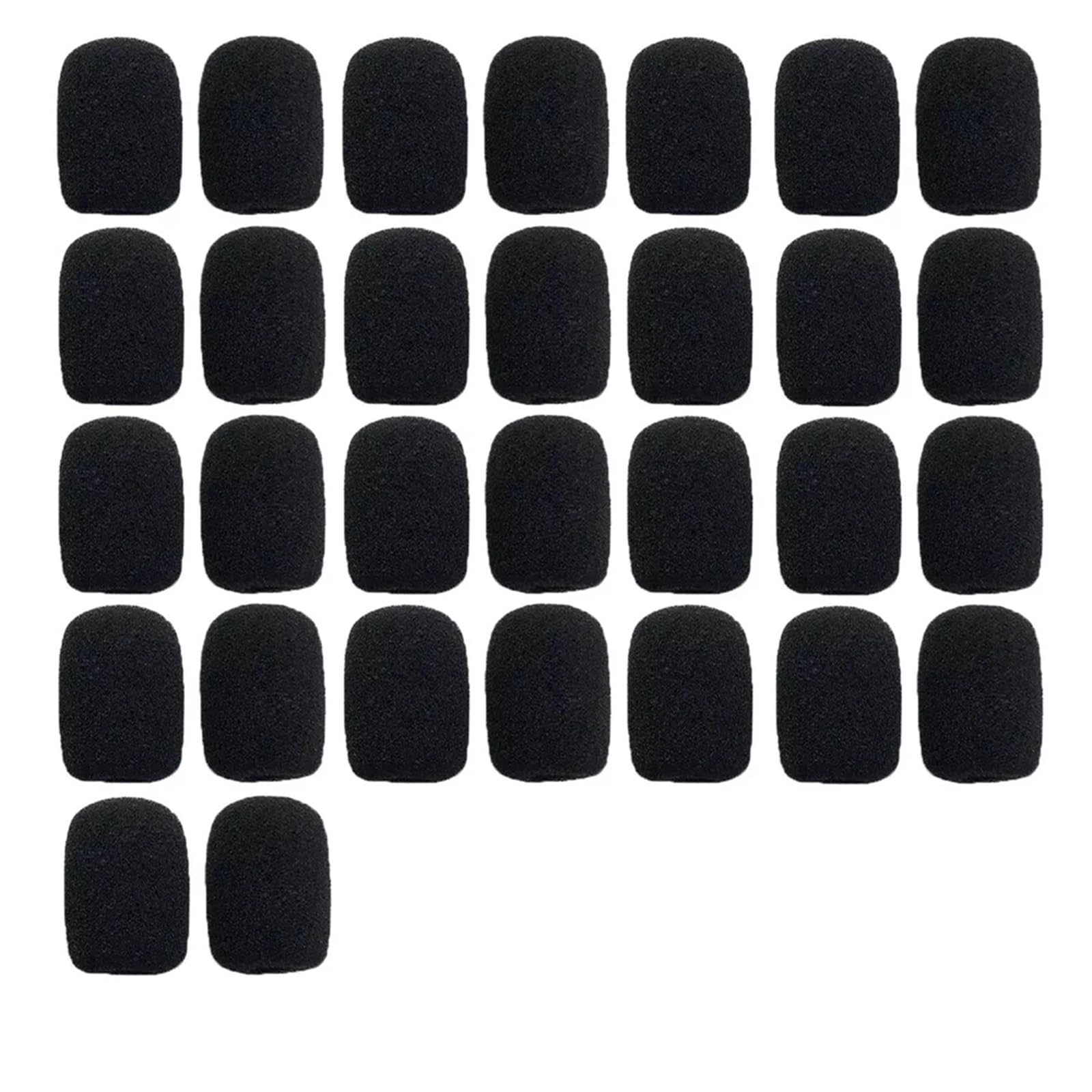 Mikrofon z pianką Czarna piankowa osłona mikrofonu nagłownego 30/40/50 szt(30pcs)