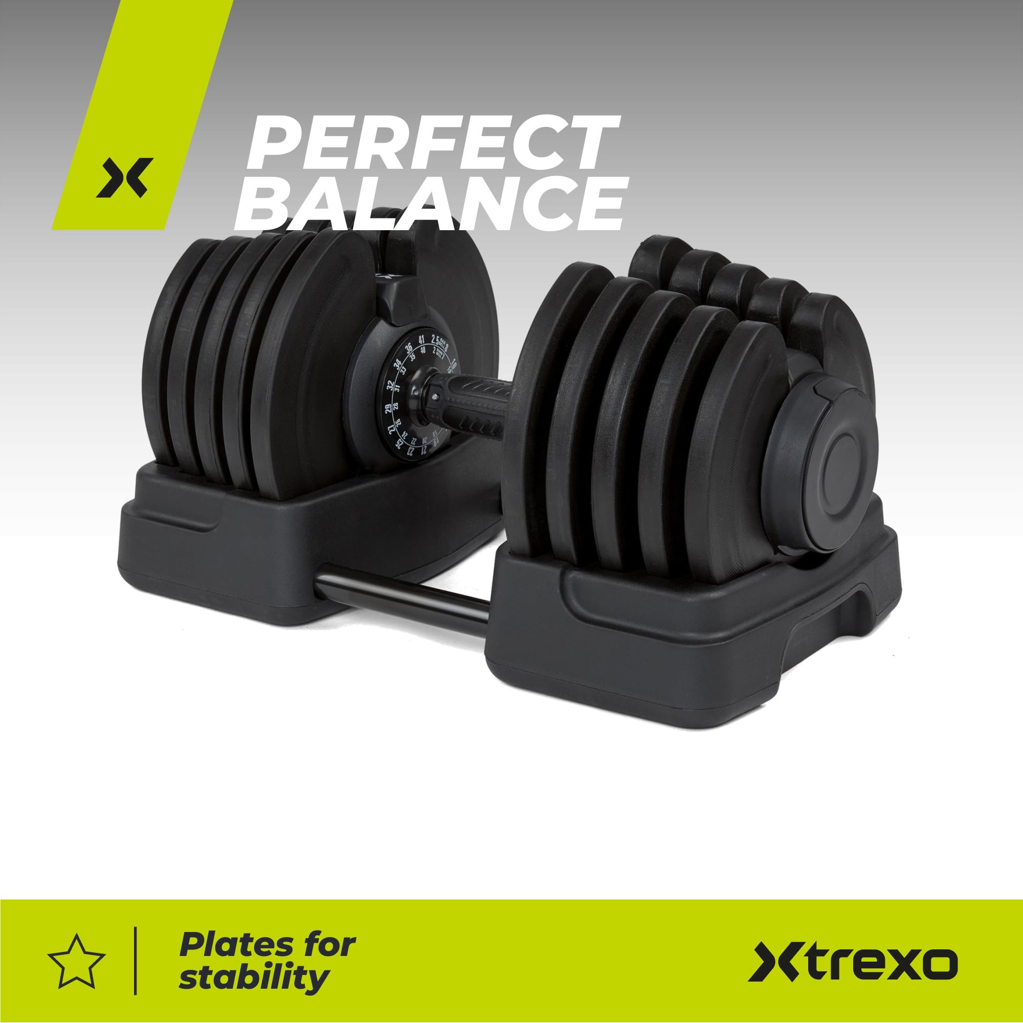 XTREXO Hantel/sztanga 2w1 TRX-ABD40 1-40 Kg Czarna/pomarańczowa