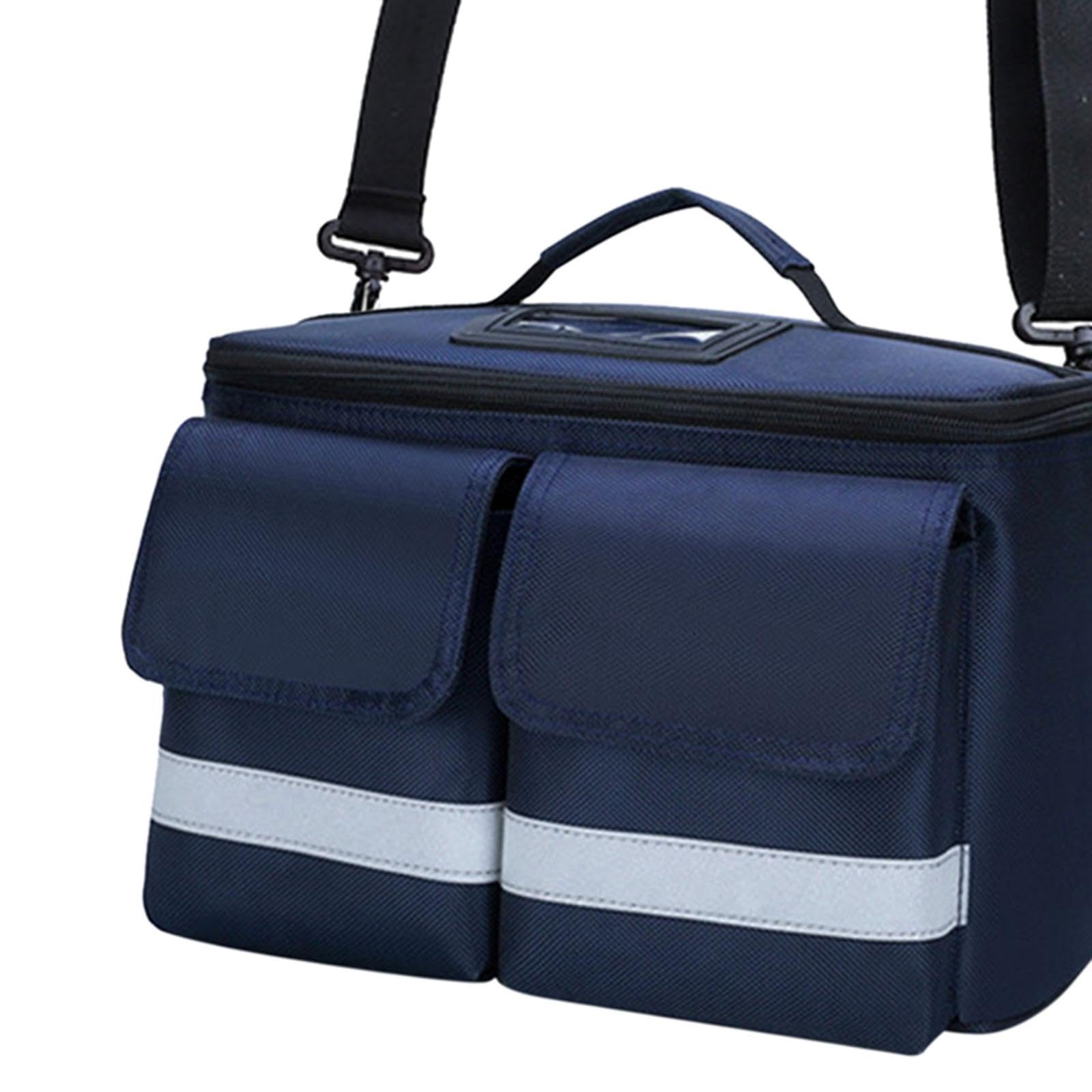 Erste Hilfe Tasche, Leerer Erste Hilfe Beutel, Tragbare Erste Hilfe Tasche mit Reißverschluss für Outdoor Fitnessstudios, Dunkelblau
