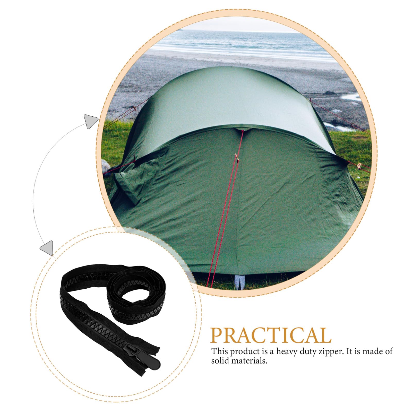 HOODANCOS 2piezas Cremallera De Reemplazo De Doble Tirador Zipper Resistente Para Chaquetas y Abrigos Para Costura Diy y Reparaciones De Ropa