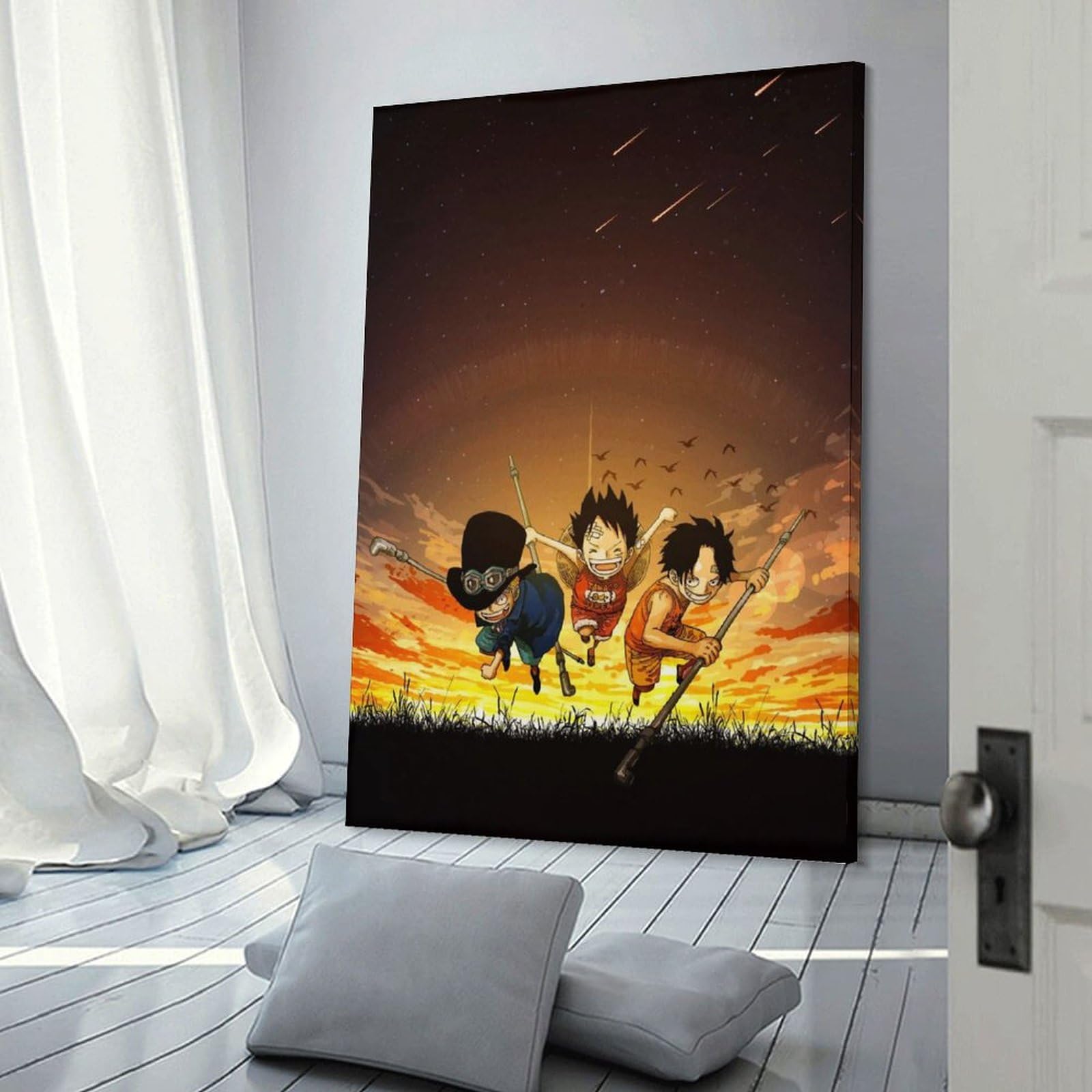 ONE PIECE展 ルフィ＆エース アートパネル 非売品　希少 Amazon.co.jp: ワノ国 HD ルフィ エース サボ ワンピース 1 キャンバス