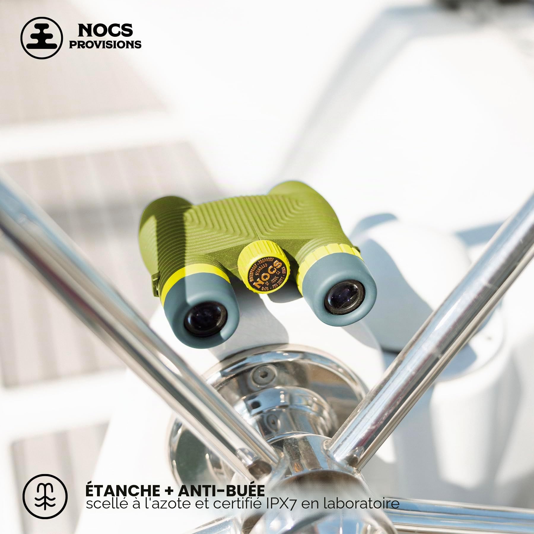 Nocs Provisions Standard Issue Jumelles étanches 10 x 25 | Légères, compactes, grossissement 10x, Large Vue, lentilles Multicouches pour l'observation des Oiseaux, la randonnée, Le Camping et Les