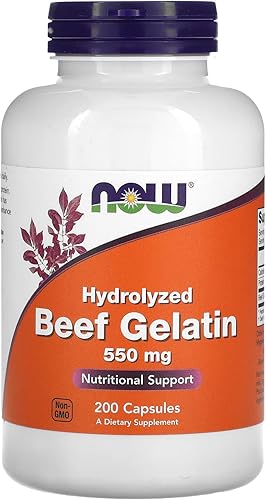 Gelatina Now Foods de carne vacuna hidrolizada, 733739065056, 1, 1