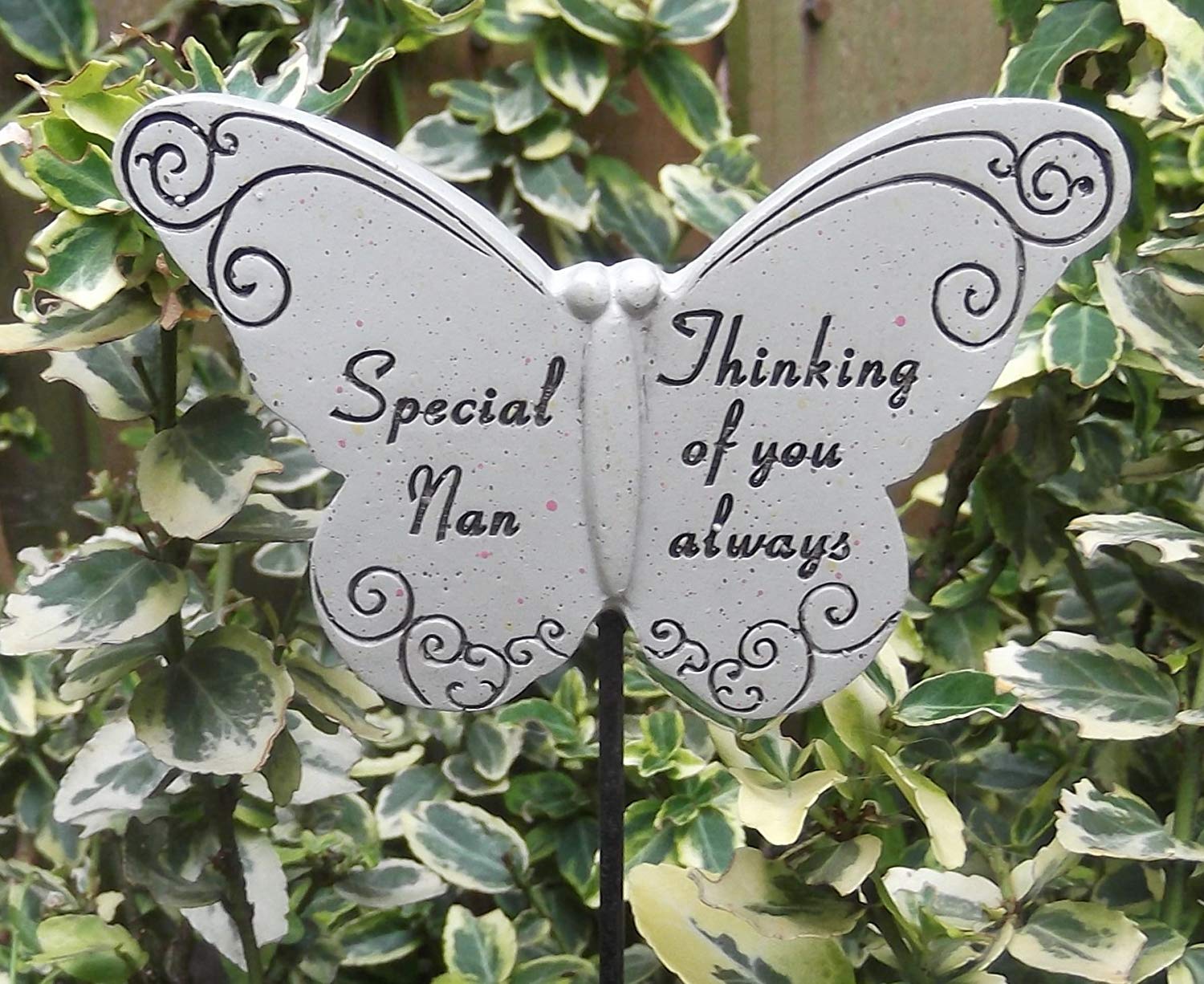 Memorial Butterfly Special Nan on Stick , Put By Grave Side