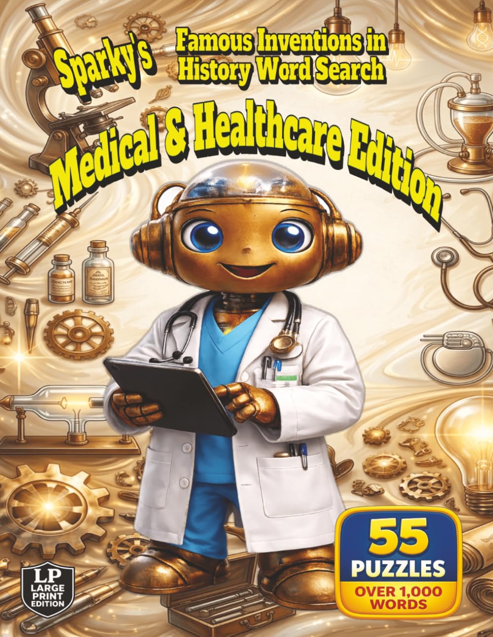 Sparky’s Famous Inventions in History Word Search: Medicine & Healthcare Edition: Discover the World of Medical Inventions From Apothecary Tools to Modern Care in 55 Puzzles and Over 1,000 Words