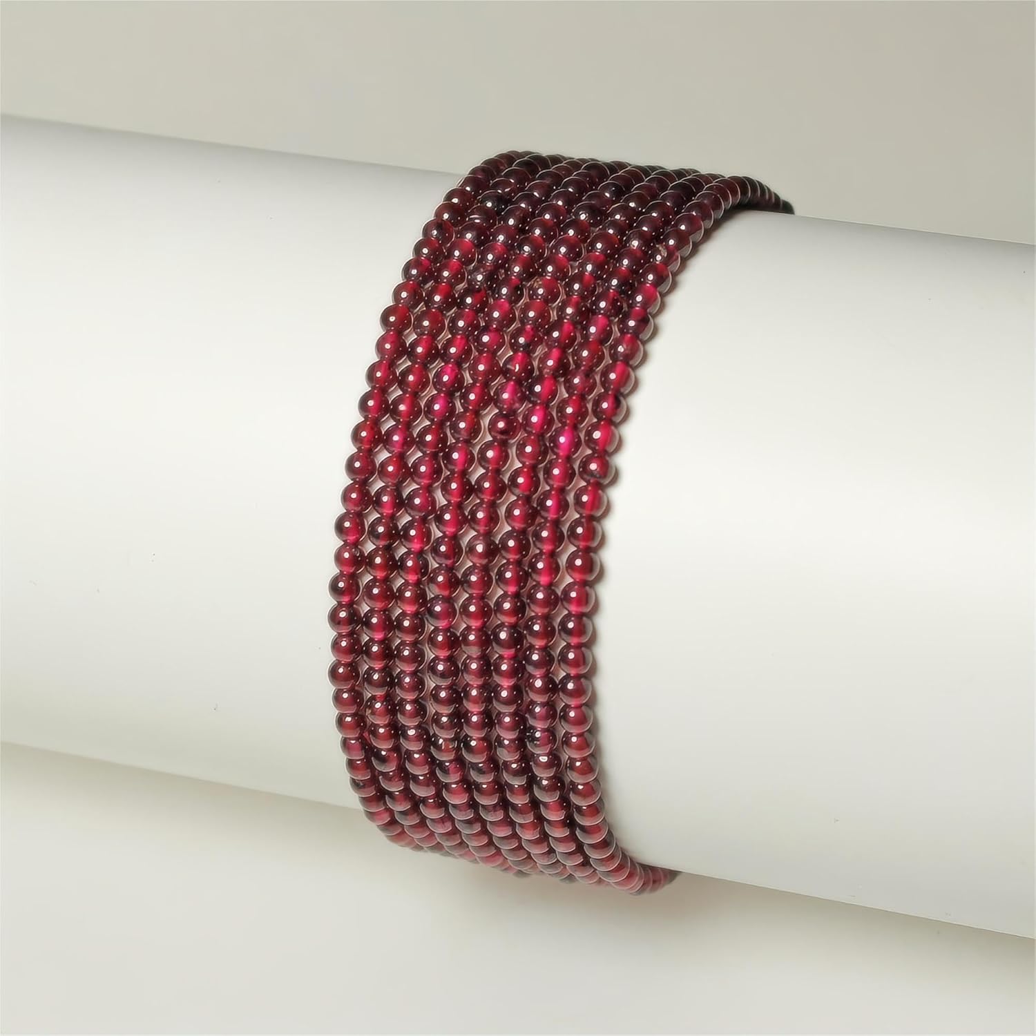 MJDCB 225pcs Natural Small Stone Beads 3mm Red Garnet Round Smooth Loose Gemstone Bead for Jewelry Making Bracelets Earrings Necklaces Accessories - Image 5