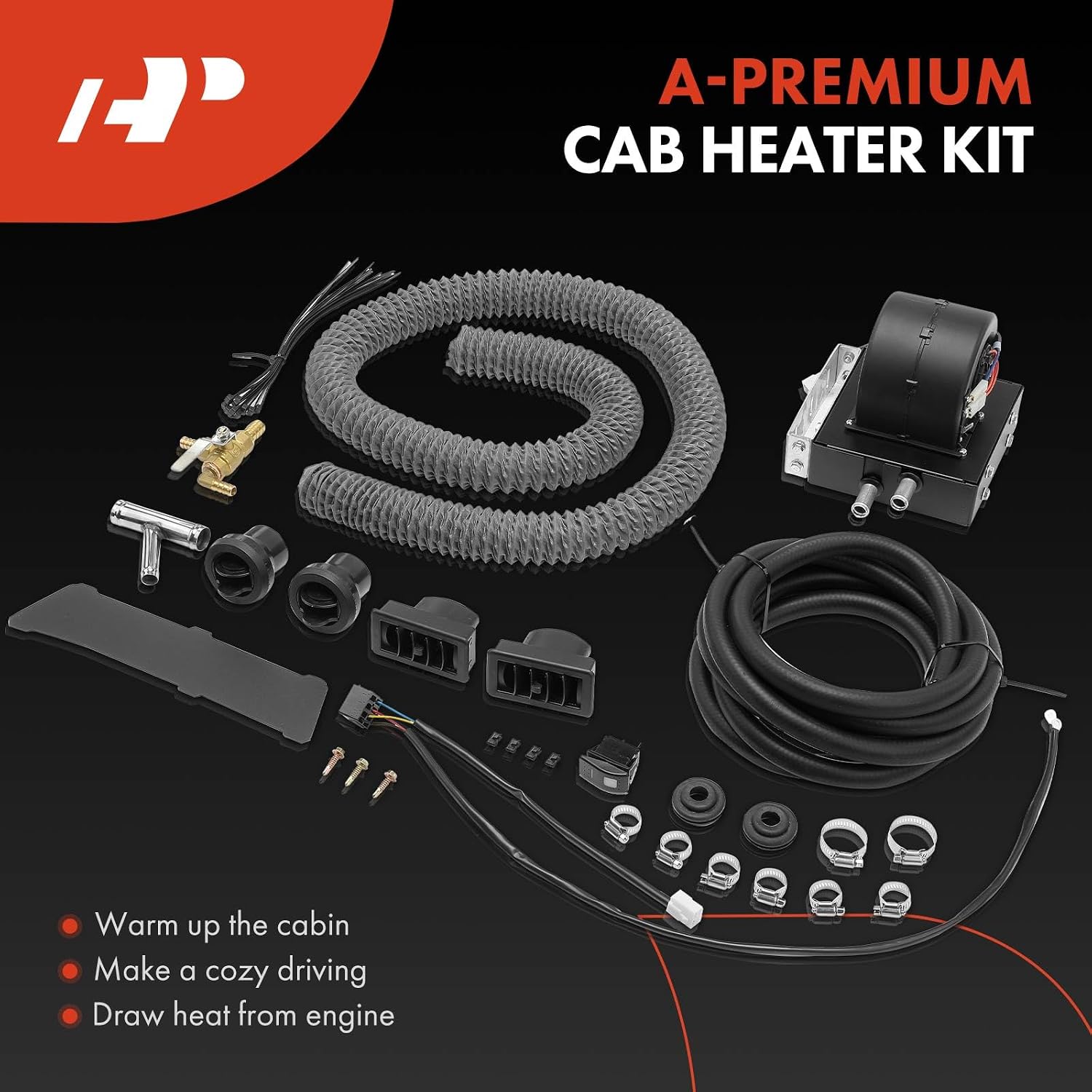 A-Premium Cab Heater Kit with Defrost Compatible with Polaris Models - Ranger XP 900 2013-2019 - Replace# SSHK16500