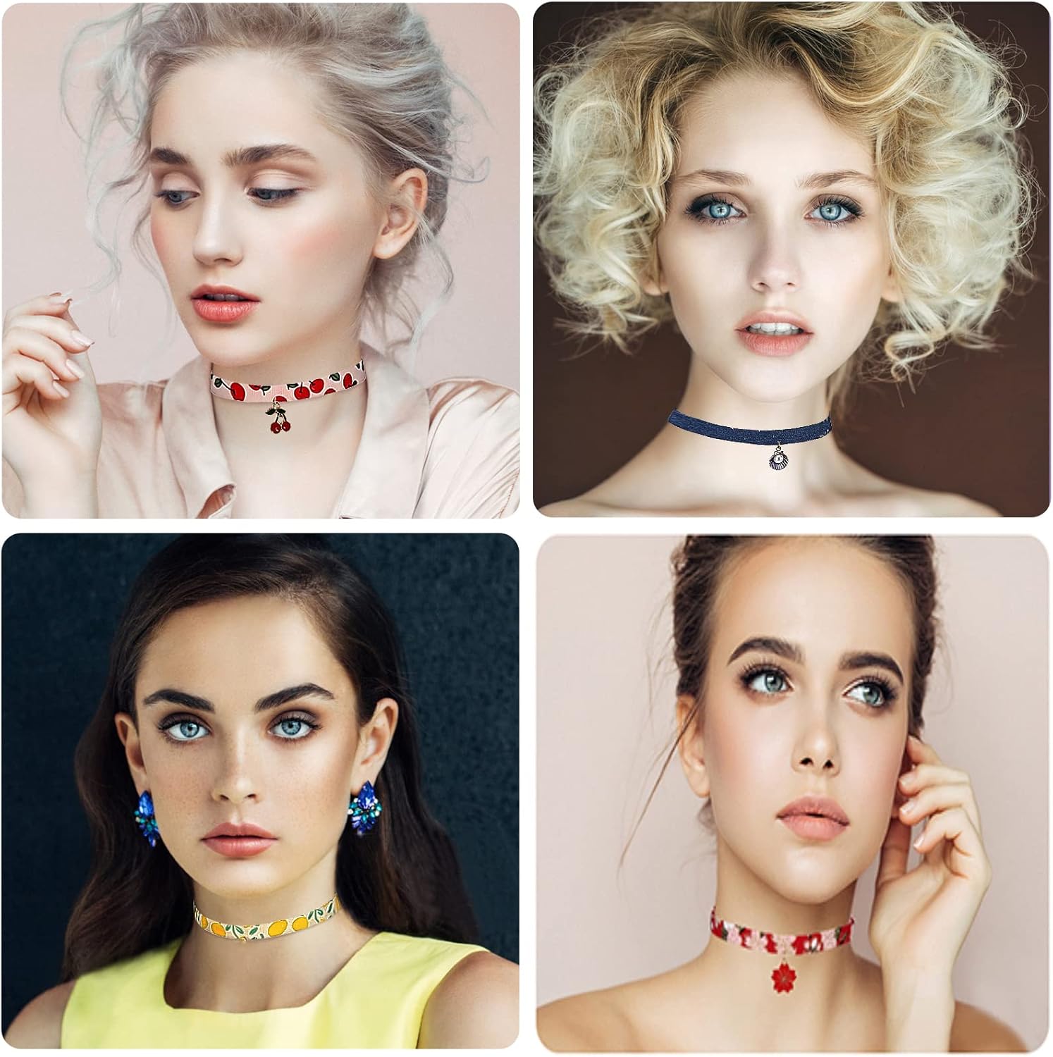 K&Q 30PCS Black Classic Gothic lace Velvet Pendant Necklace Chain Henna Chokers Necklaces Stretch Elastic for Women and teenagers - Image 7