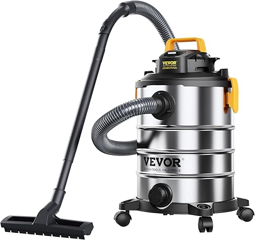 Miniatura 9 de VEVOR Aspiradora en seco y húmedo de acero inoxidable de 8 galones y 6 caballos de fuerza  Potente succión con función de soplador y accesorios,