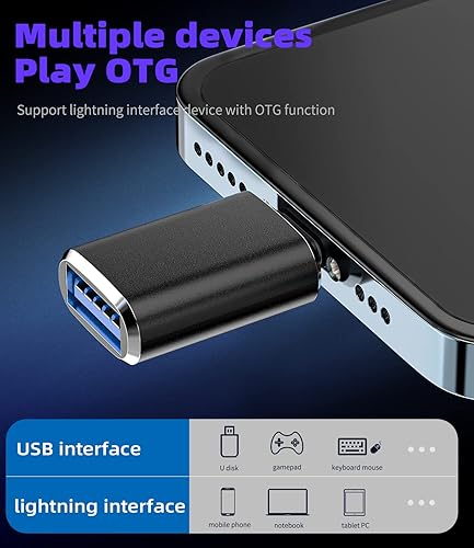Miniatura 2 de Zoyuzan Cable Lightning macho a USB hembra OTG para Apple iPhone 11 12 Mini Max Pro XS XR SE2 7 8plus iPad Air3 A conector de tarjeta de memoria de