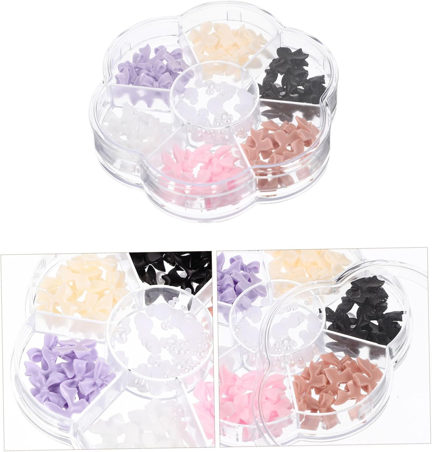 Didiseaon Bow Nail Charms Nail Art Accessories for Manicure Mixed Set Beautiful Bowknot and Designs and Crafting