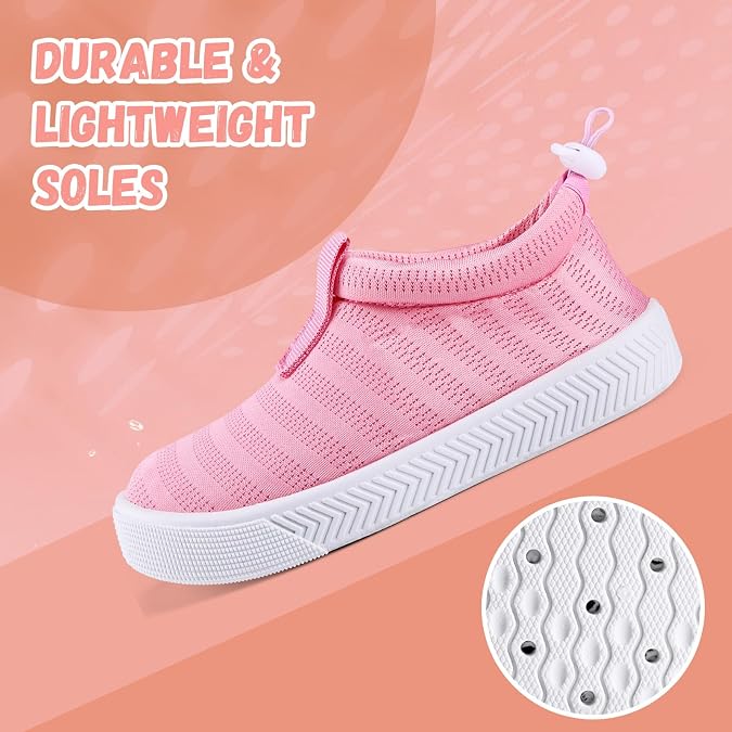 WateLves Toddler Water Shoes Kids Boys and Girls Quick Dry Water Sneakers Slip On Aqua Swim Shoes for Beach Daily Walking
