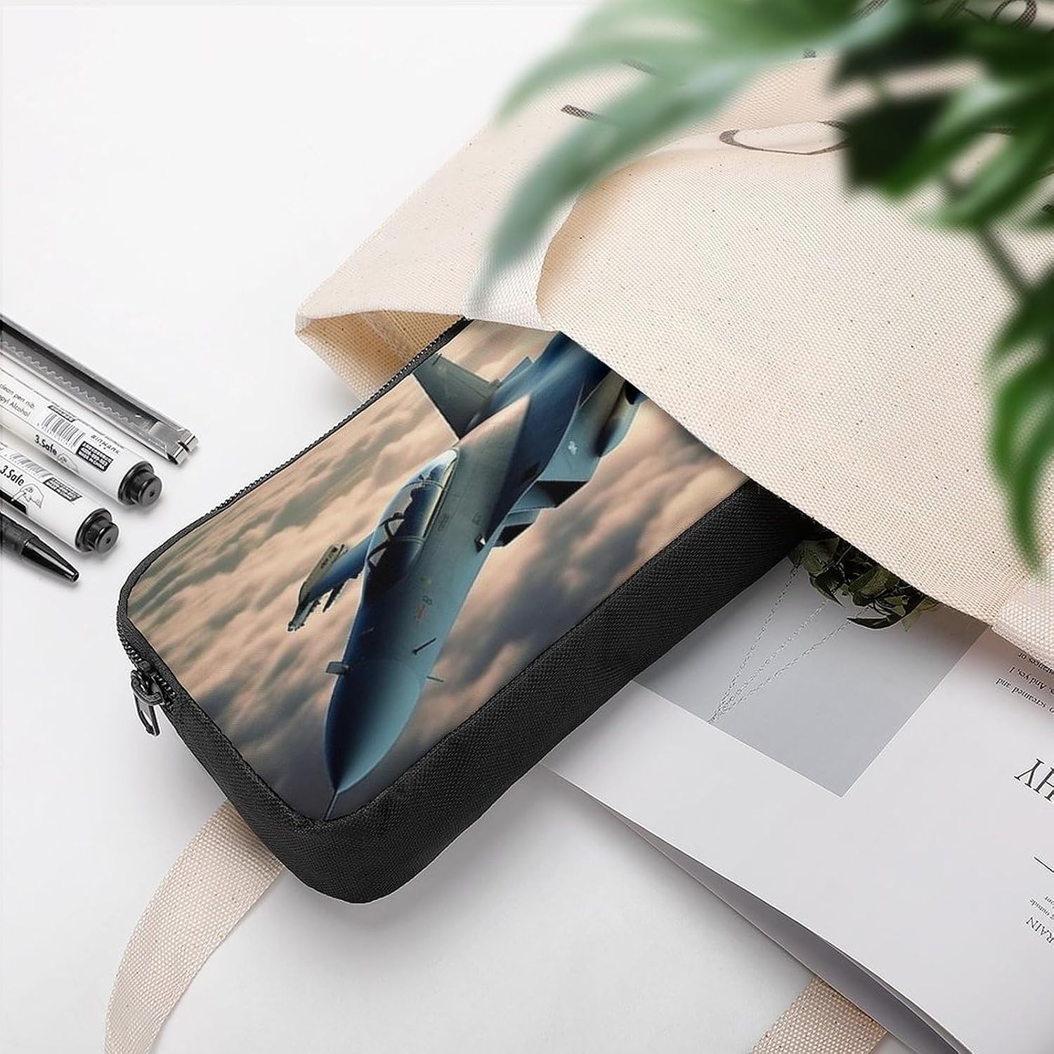 Aircraft Fighter Jets Pen Cases Zipper Pencil Bag image 5