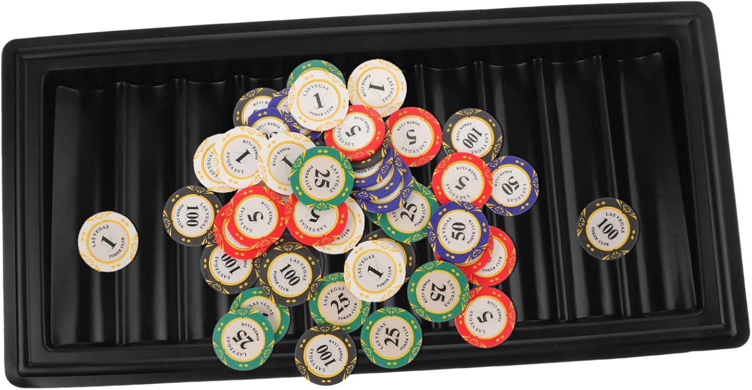 Household Poker Chip Tray Portable Acrylic Chip Storage Organizer for Game Table Design for Easy Visibility for Poker Night and Home Games Holds