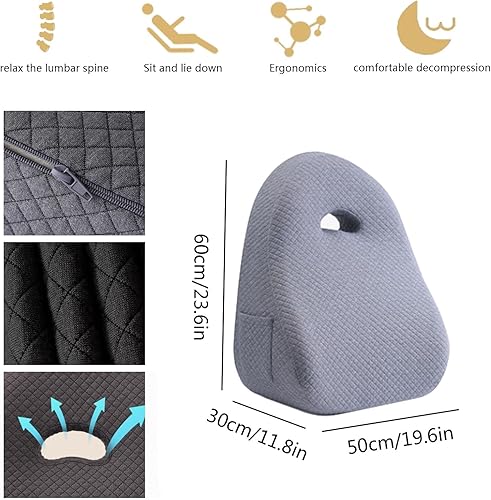 Miniatura 4 de Almohadas de apoyo de posicionamiento del respaldo, almohada de espuma viscoelástica triangular, almohadas lumbares, almohada de espalda perfecta