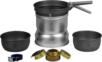 Trangia 27-7 Hard Anodised Cookset with Spirit Burner, Complete Camping Cookware and Stove Set for Hiking, Backpacking, Fishing