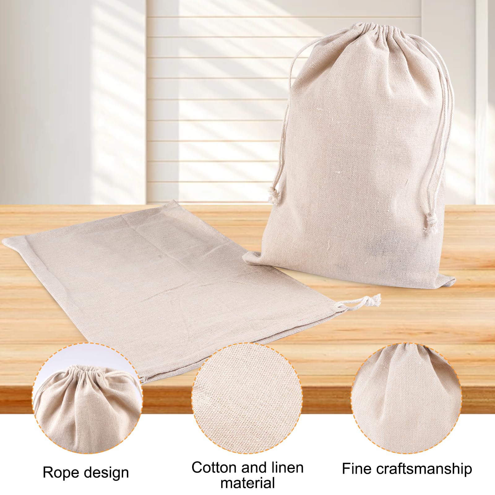 10 Sacs En Jute Avec Cordon De Serrage - 20x30 Cm, Réutilisables, Pour Thé, Café, épices, Fruits, Cadeaux écolo