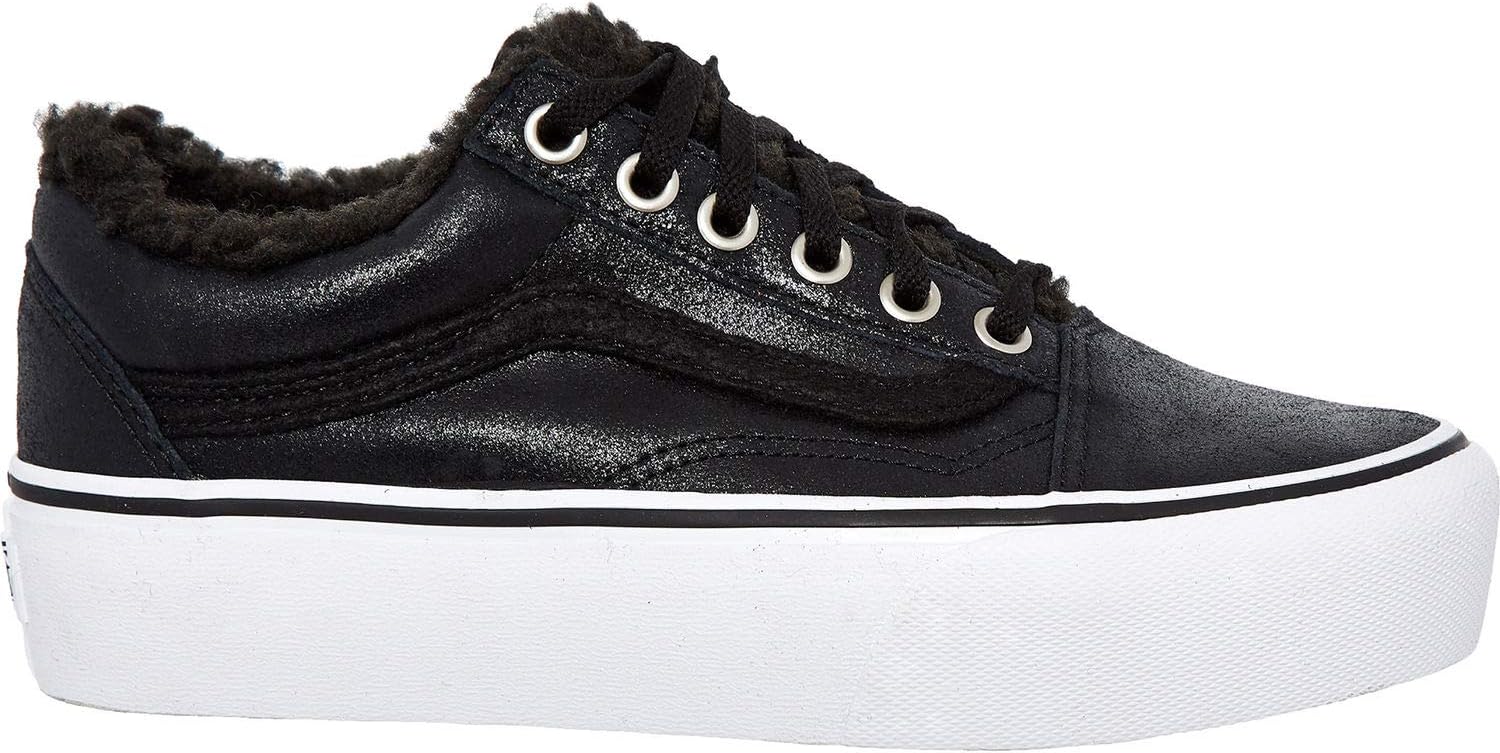 Vans Leather Old Skool Platform Sherpa Trainers