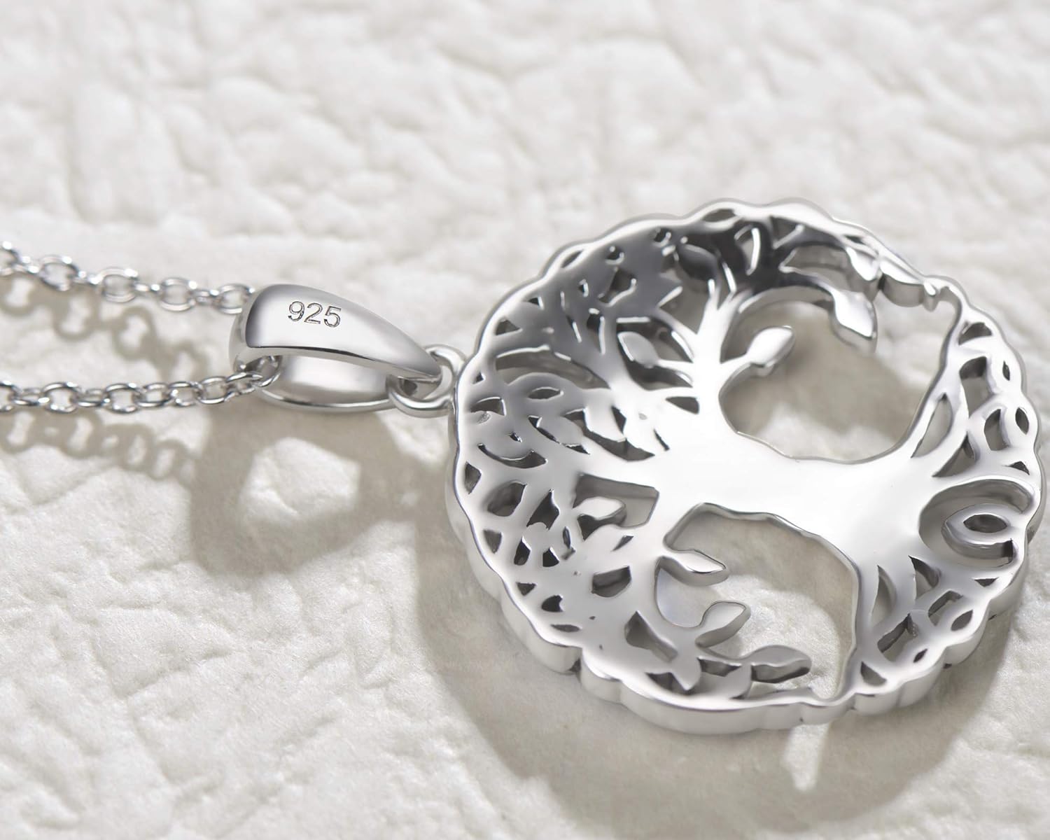 AGVANA Sterling Silver Tree of Life Celtic Knot Dainty Pendant Necklace for Women Family Tree Necklace Anniversary Birthday Gifts for Women Wife Grandma Her with Velvet Bag - Image 5
