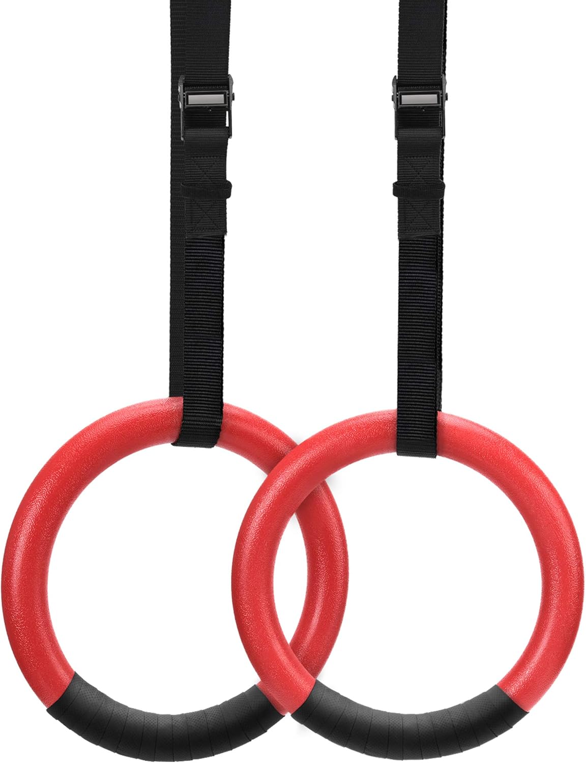 PACEARTH Gymnastic Rings 1100lbs Capacity with 14.76ft Adjustable Buckle Straps Pull Up Exercise Rings Non-Slip Rings for Home Gym Full Body Workout : Sports & Outdoors