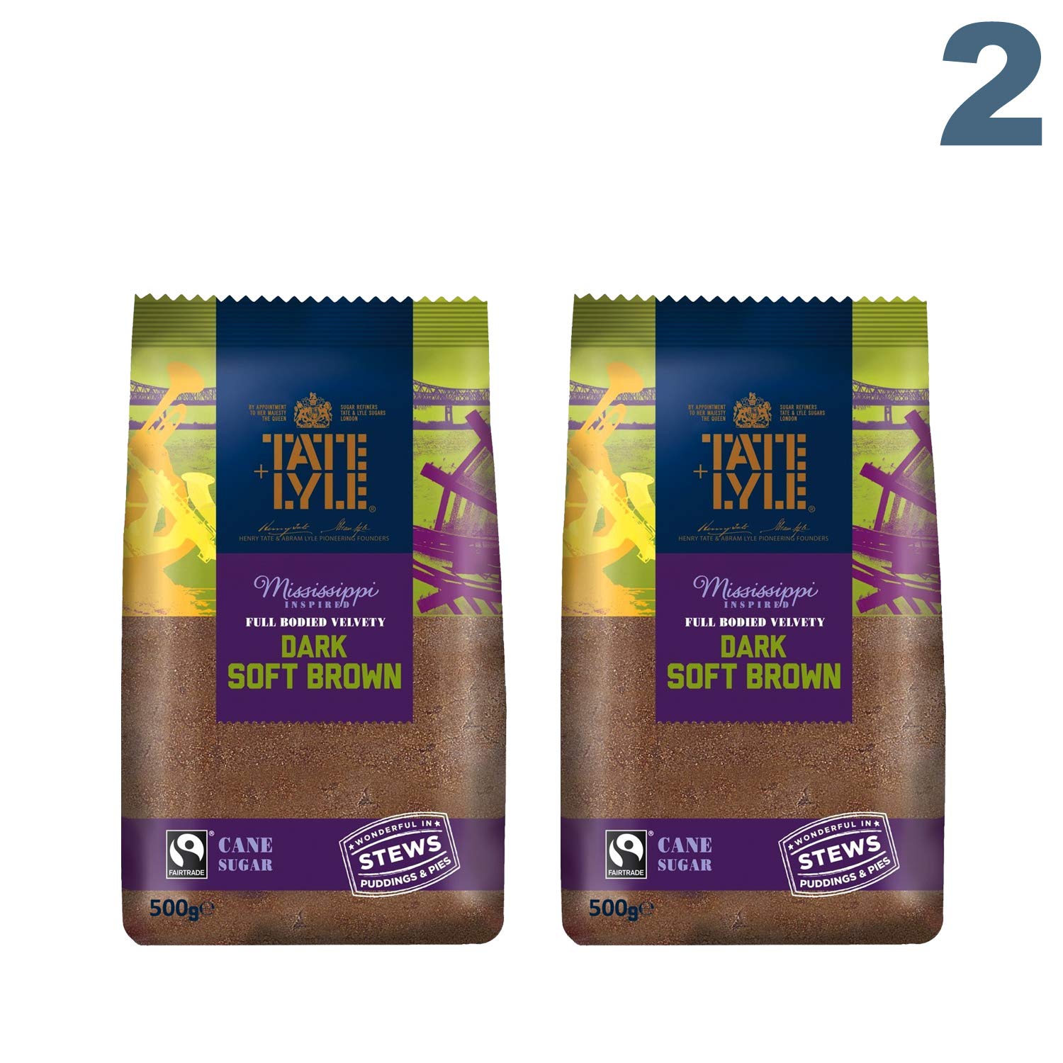 Tate + Lyle (Sucre brun foncé doux 2 x 500 g)