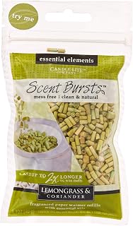 Essential Elements by Candle-Lite Company 4217093 Flameless Fragrance Lemongress & Coriander Scent Bursts, 1, Green