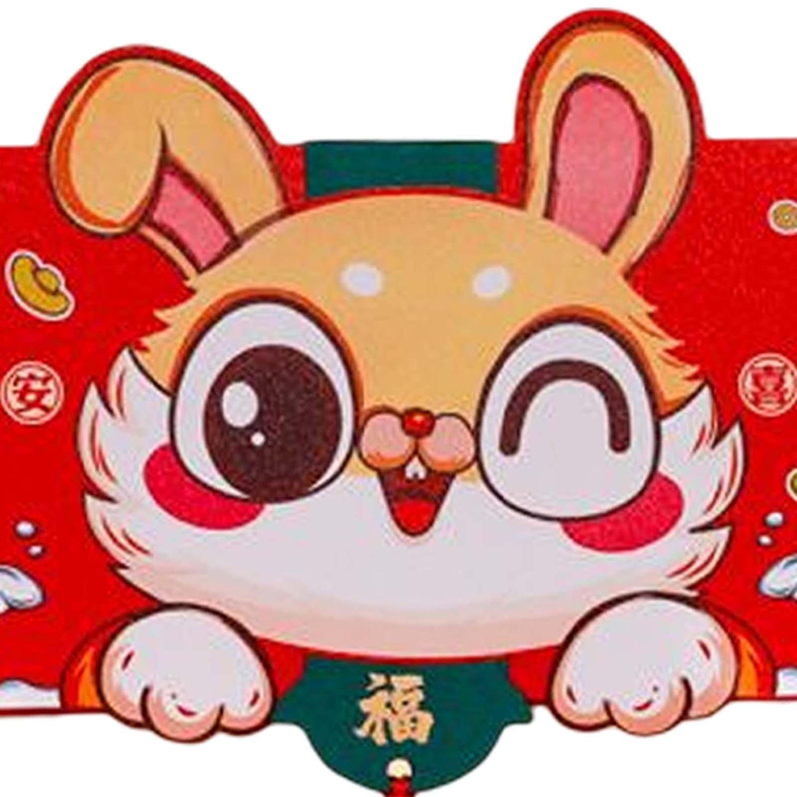 CALANDIS Chinese New Year Money Envelope New Year Party Lucky Money Pocket Rabbit Year Style D | Greeting Cards Party Supply | Party Supplies | Party Supplies |-image-30