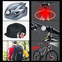 Vista 8 de Juego de luces para bicicleta recargables USB, faro delantero LED y luz trasera, luz de bicicleta impermeable, 4 modos, silicona y plástico, LED