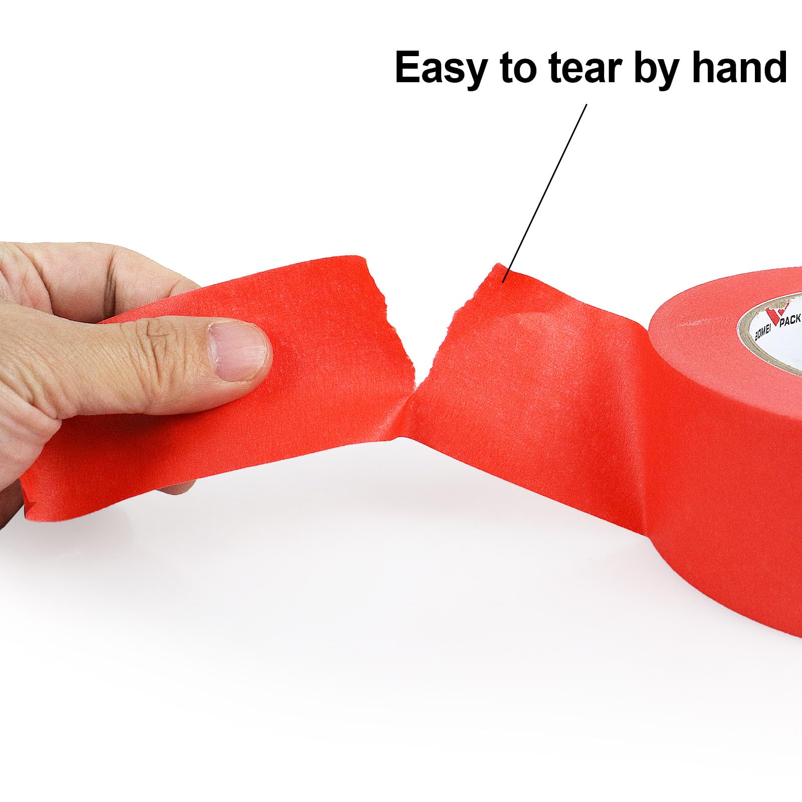 Red Painters Tape - Cinta adhesiva de pintores a granel, 2 pulgadas x 55 yardas (paquete de 4), tecnología Sharp Edge, produce líneas afiladas, grifo de pared sin residuos y de grado artesanal