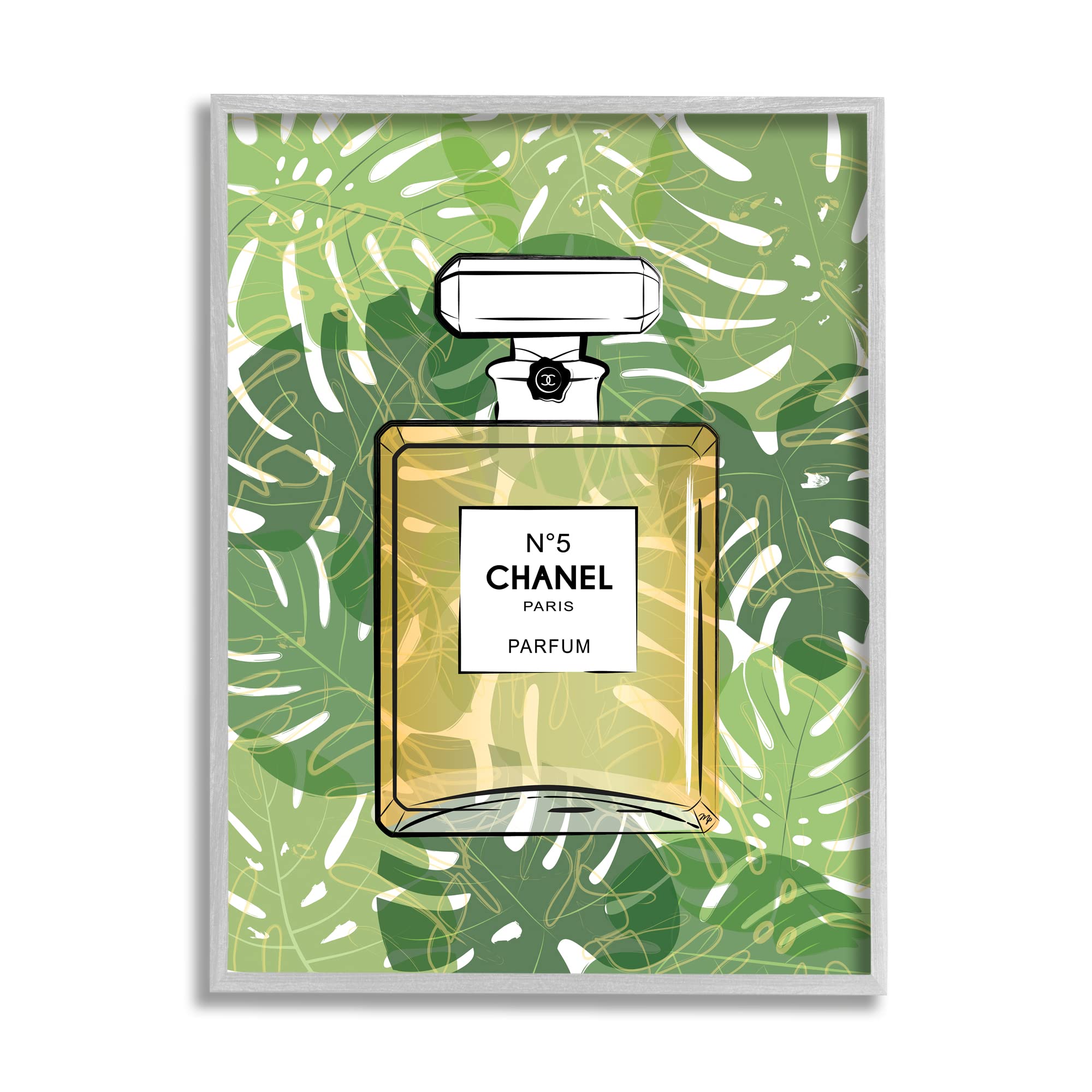 Stupell Industries Tropical Glam Perfume Cosmetic Bottle Monstera Leaf  Pattern | Desertcart Fiji