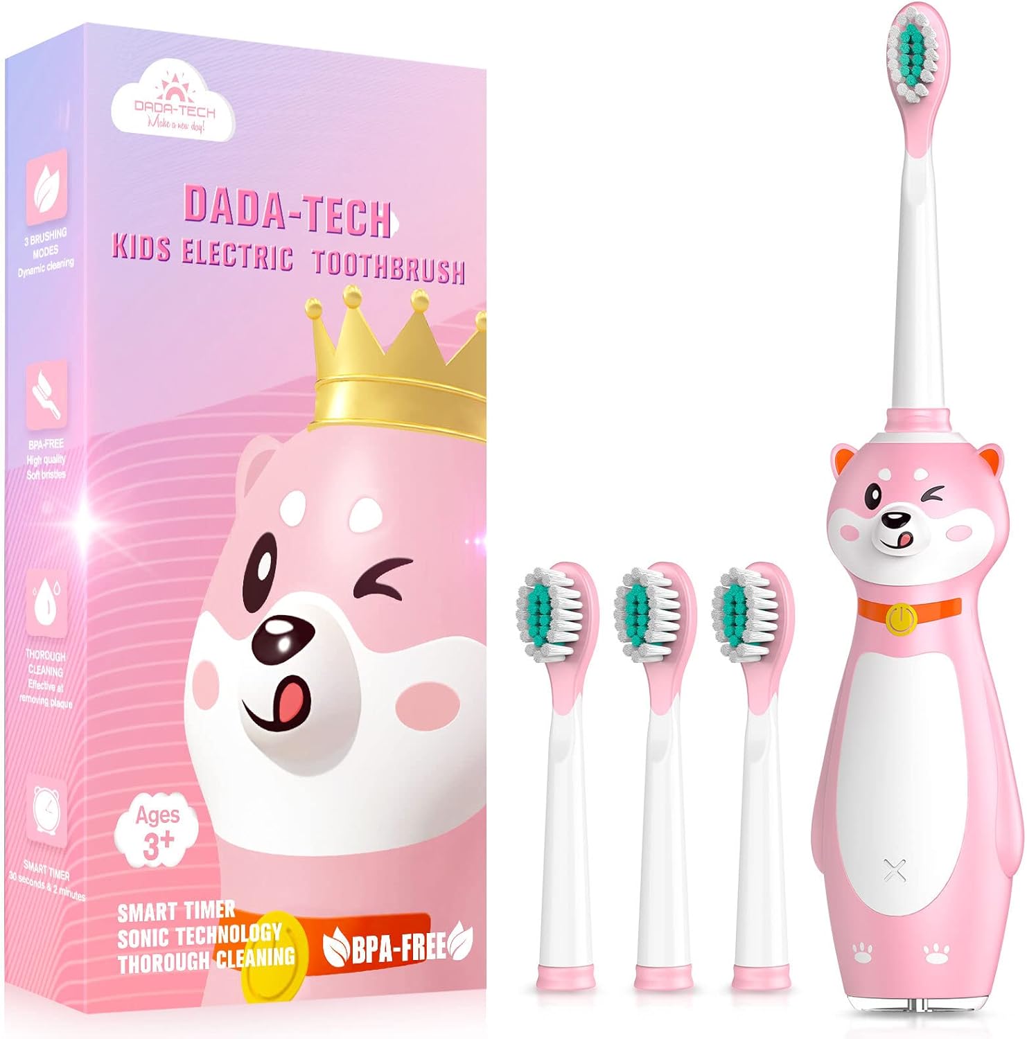 子供用充電式電動歯ブラシ、タイマー付きソ
