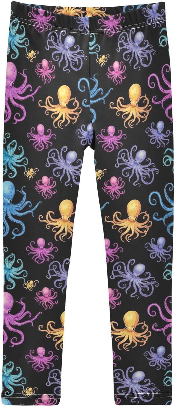 GAIREG Dance Leggings for Girls Colorful Octopuses Tentacles