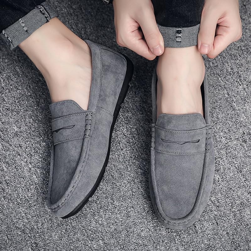 Loafers for Men Suede Vamp Driving Penny Loafers Apron Toe Anti-Slip Lightweight Comfortable Fashion Classic Slip On3