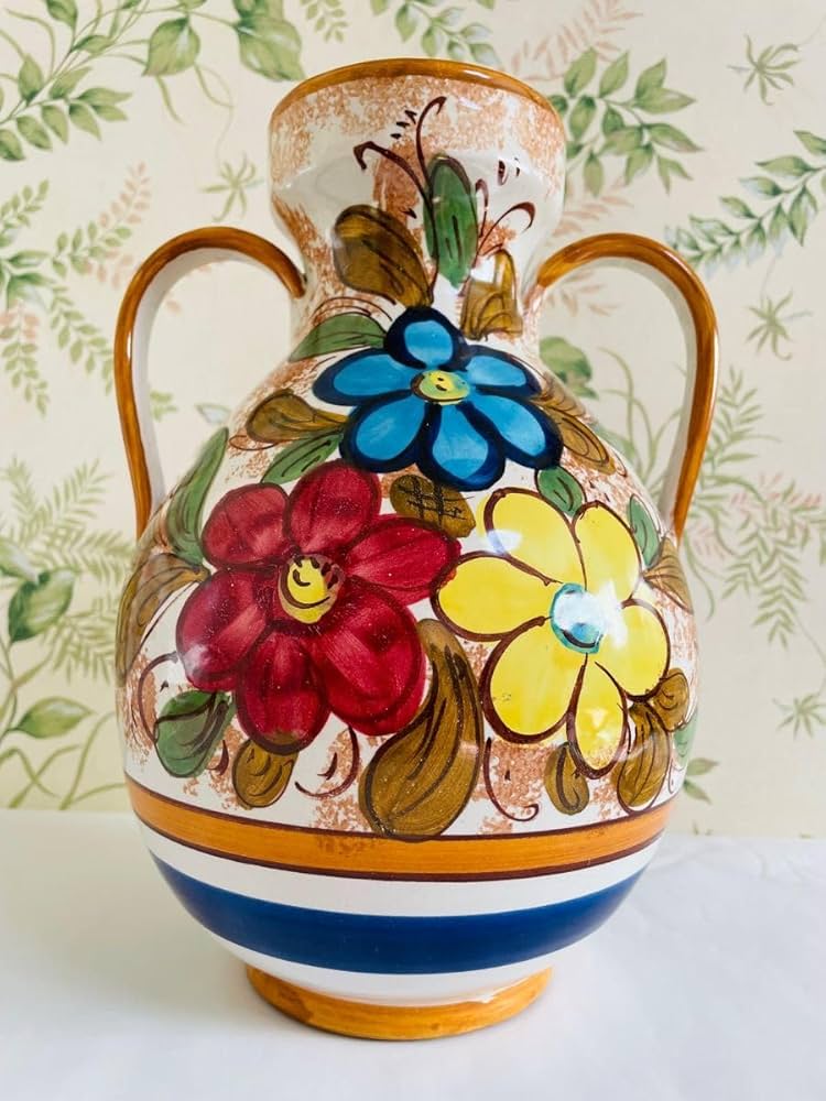 ６２５ アンティーク イタリア製 花瓶 作家入り濃赤 珍品高さ 31 センチ 625 アンティーク イタリア製 花瓶 作家入り濃赤 珍品高さ 31