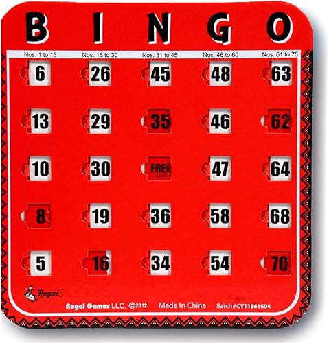 Regal Bingo - Paquete de expansión de tarjetas de bingo familiar, rojo, 8 tarjetas