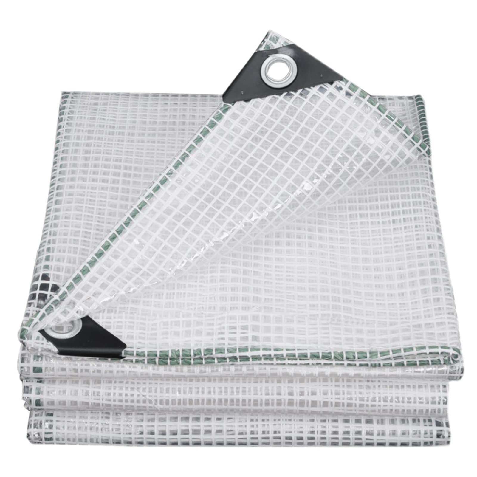Bâche Transparente,Bâche Imperméable en PVC, Idéale comme Bâche De Serre, Rideau D'extérieur, Bâche Transparente Imperméable À l'eau Et À La Poussière avec Œillets,2x4m/6.5x13.1ft