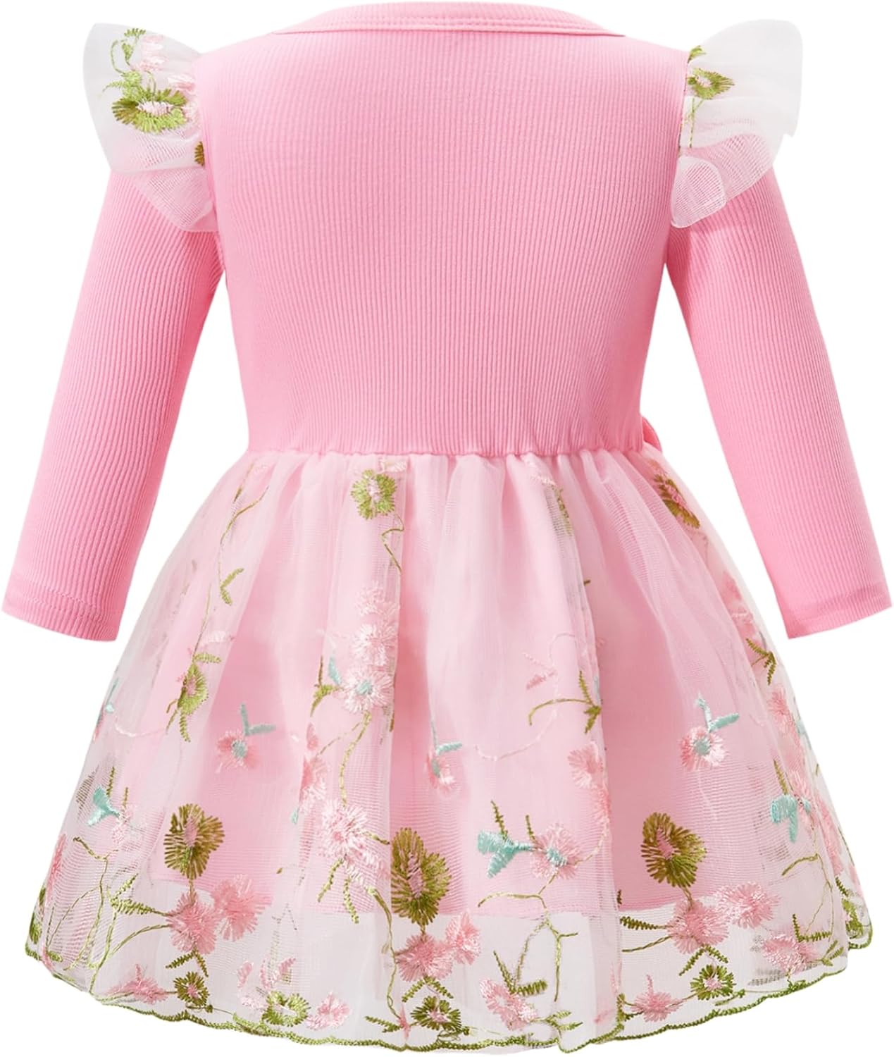 Baby Toddler Girls Tutu Dress Birthday Wedding Party Dresses Long Sleeve Bowknot Sundress with Headband 3 Months-3 Years - Image 5