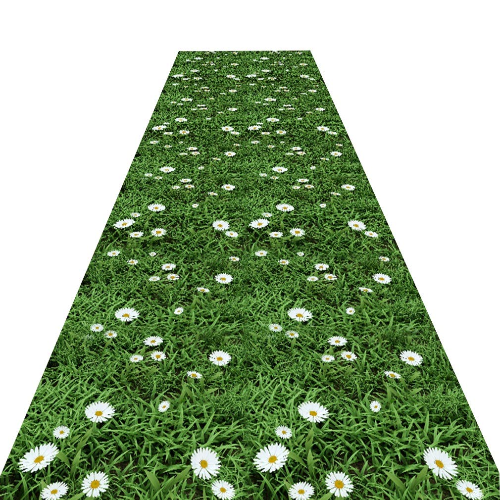 SESO UK- Carpet Runner Perfect for Hallway & Stairs, Trendy Design Home Rug Runner, Lawn Pattern (Size : 0.8×4m)