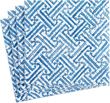 Caspari Fretwork Cocktail Napkin - Thumbnail 4
