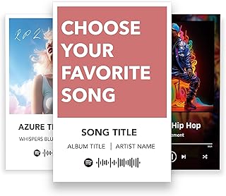 Aozomo Custom Song Lyrics Poster Canvas Wall Art - Personalized Music Wall Art for Music Enthusiasts, Gifts For Boyfriend Girlfriend Lovers